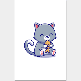 Mochi Mochi Peach Cat Sticker Posters and Art